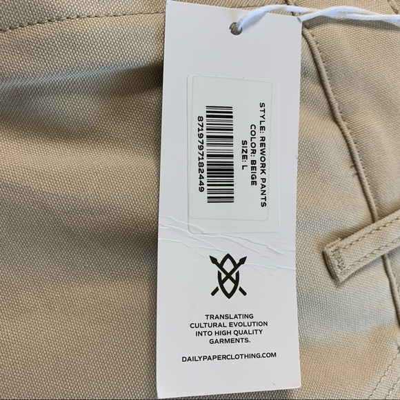 Daily Paper Rework Pants Color Beige Size Large - Picture 9 of 12